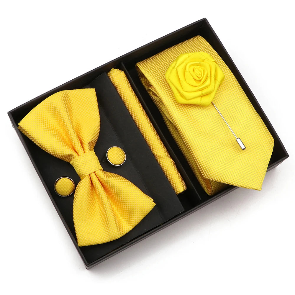 Bow TIe, Pin, Tie, and Matching Cufflink Combo