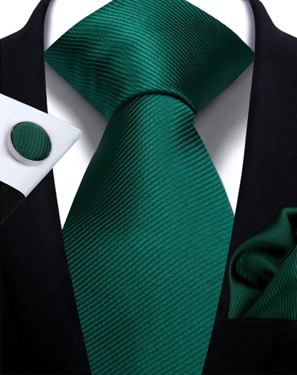 Tie, Clip, Pocket Square and Cufflink Combo