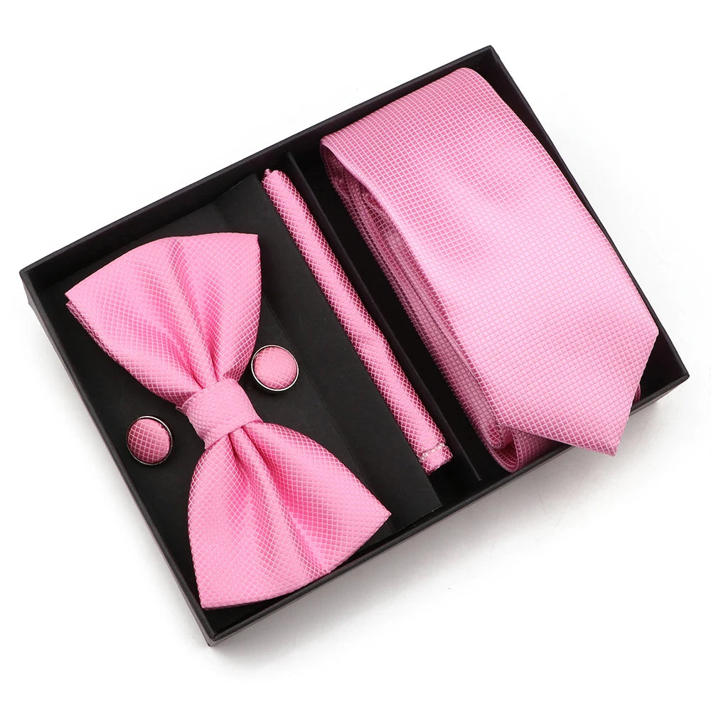 Bow TIe, Pin, Tie, and Matching Cufflink Combo