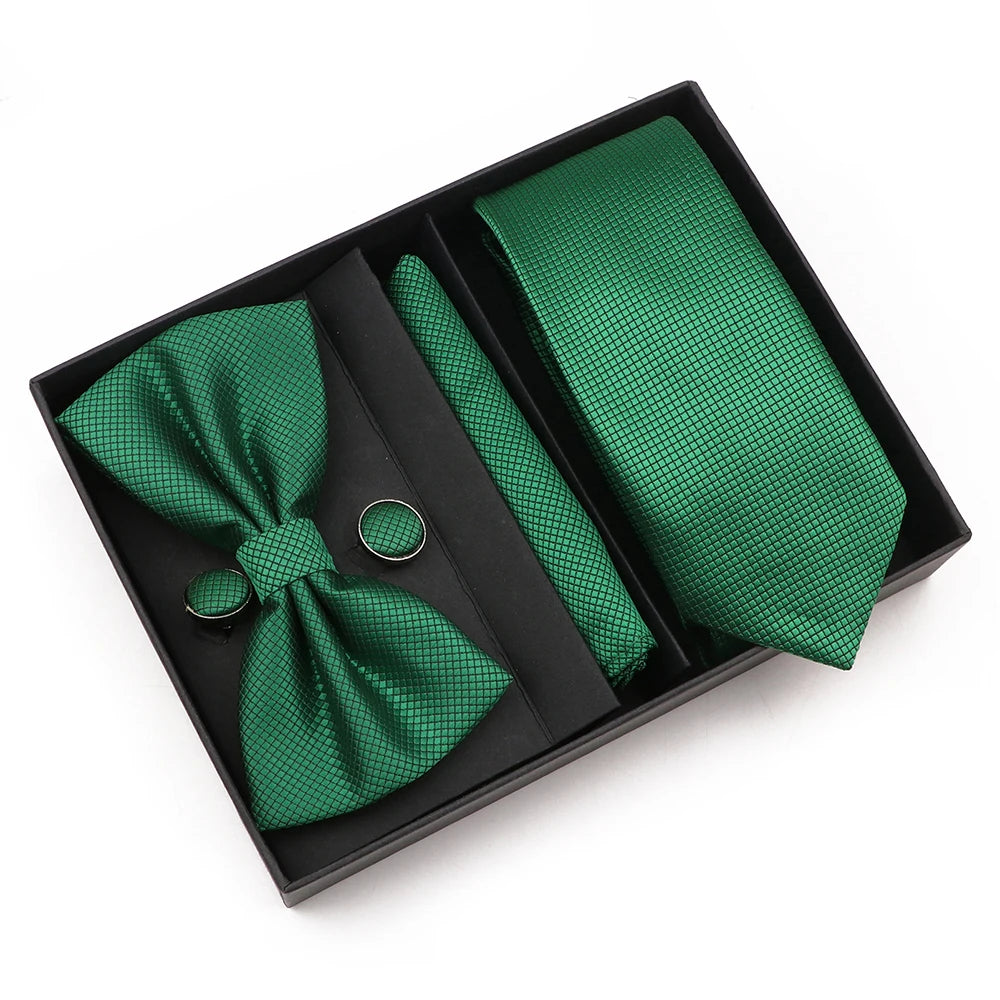 Bow TIe, Pin, Tie, and Matching Cufflink Combo