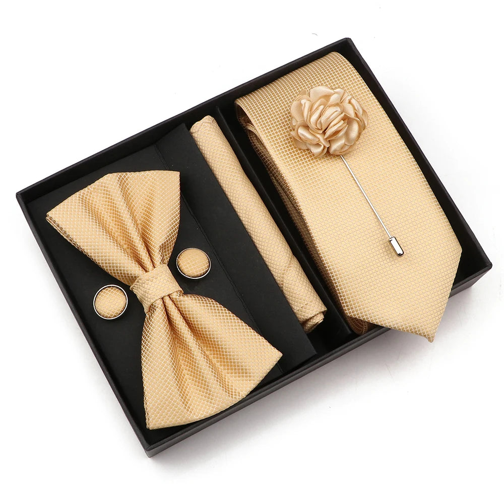 Bow TIe, Pin, Tie, and Matching Cufflink Combo