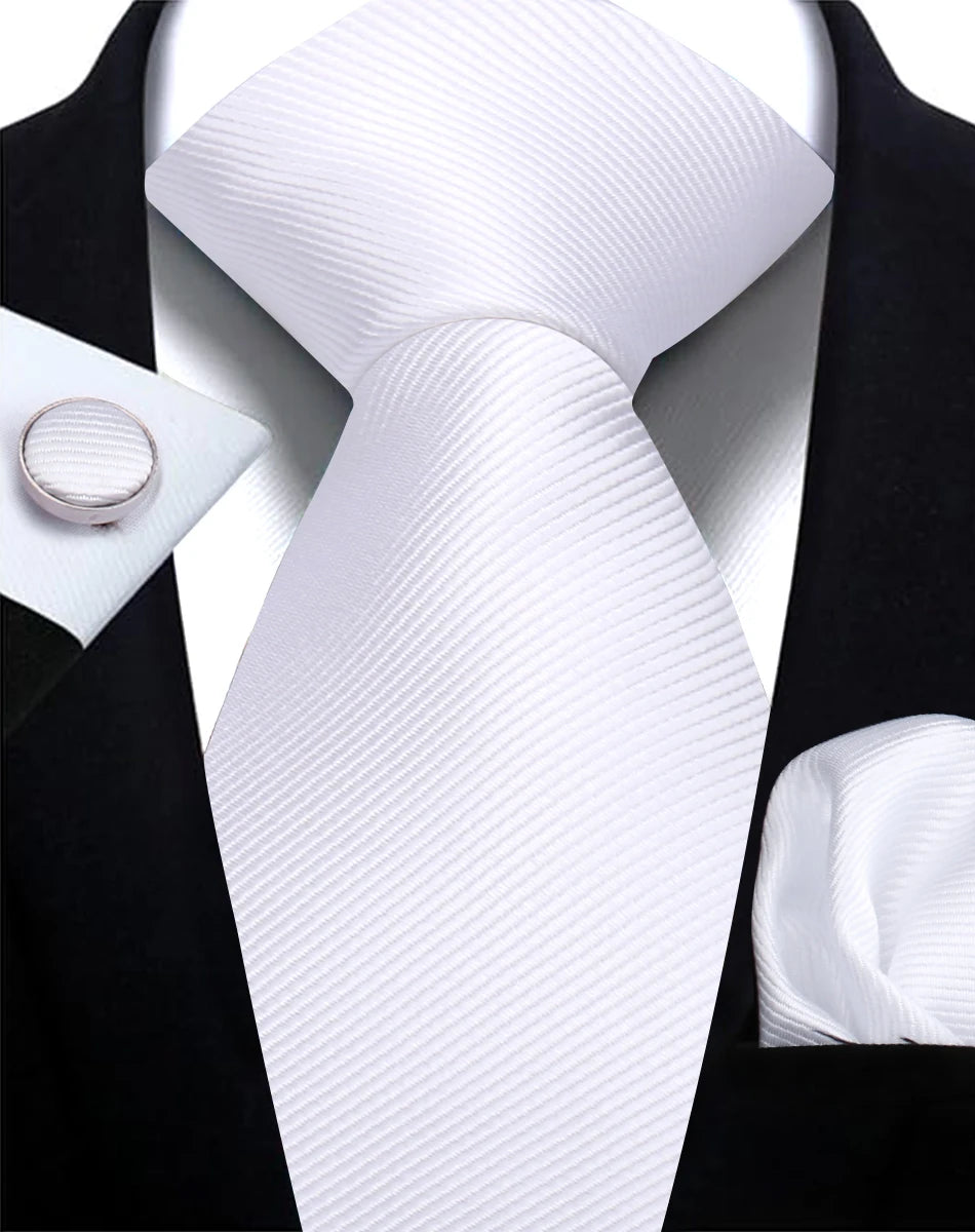 Tie, Clip, Pocket Square and Cufflink Combo