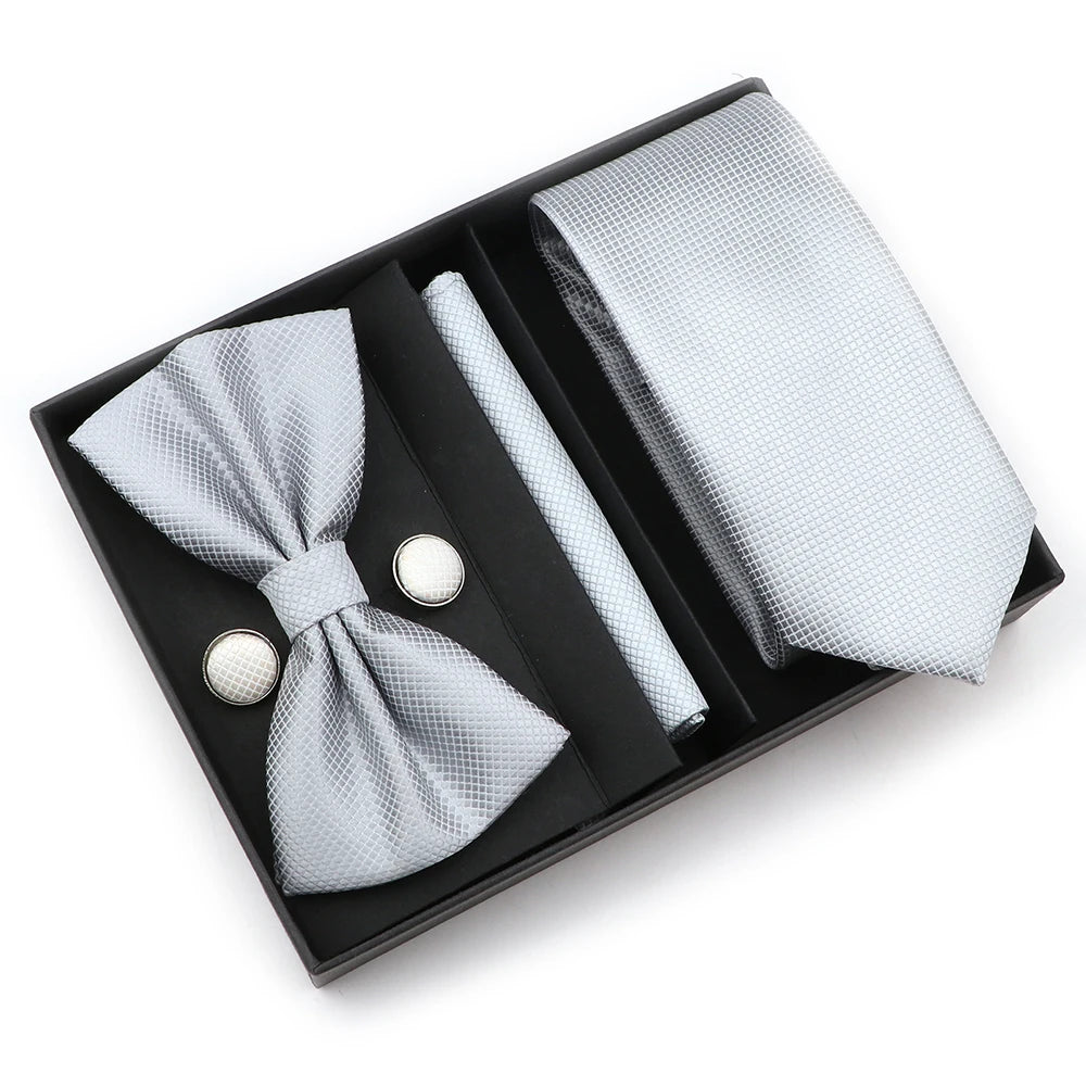 Bow TIe, Pin, Tie, and Matching Cufflink Combo