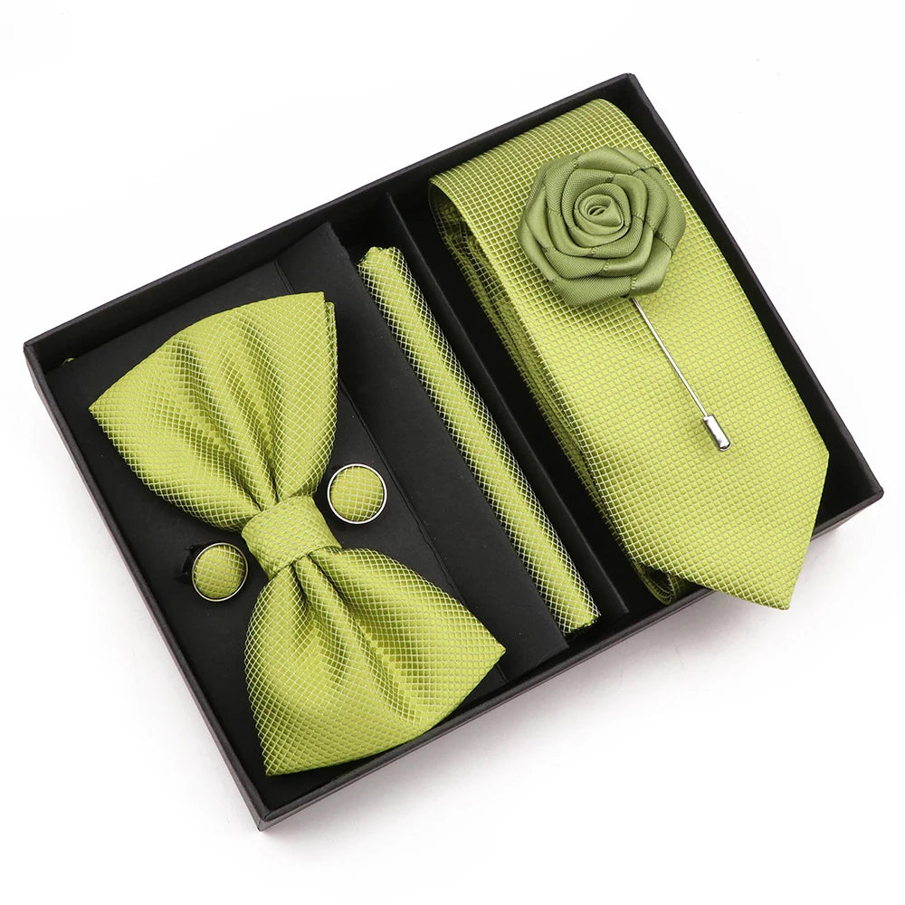 Bow TIe, Pin, Tie, and Matching Cufflink Combo