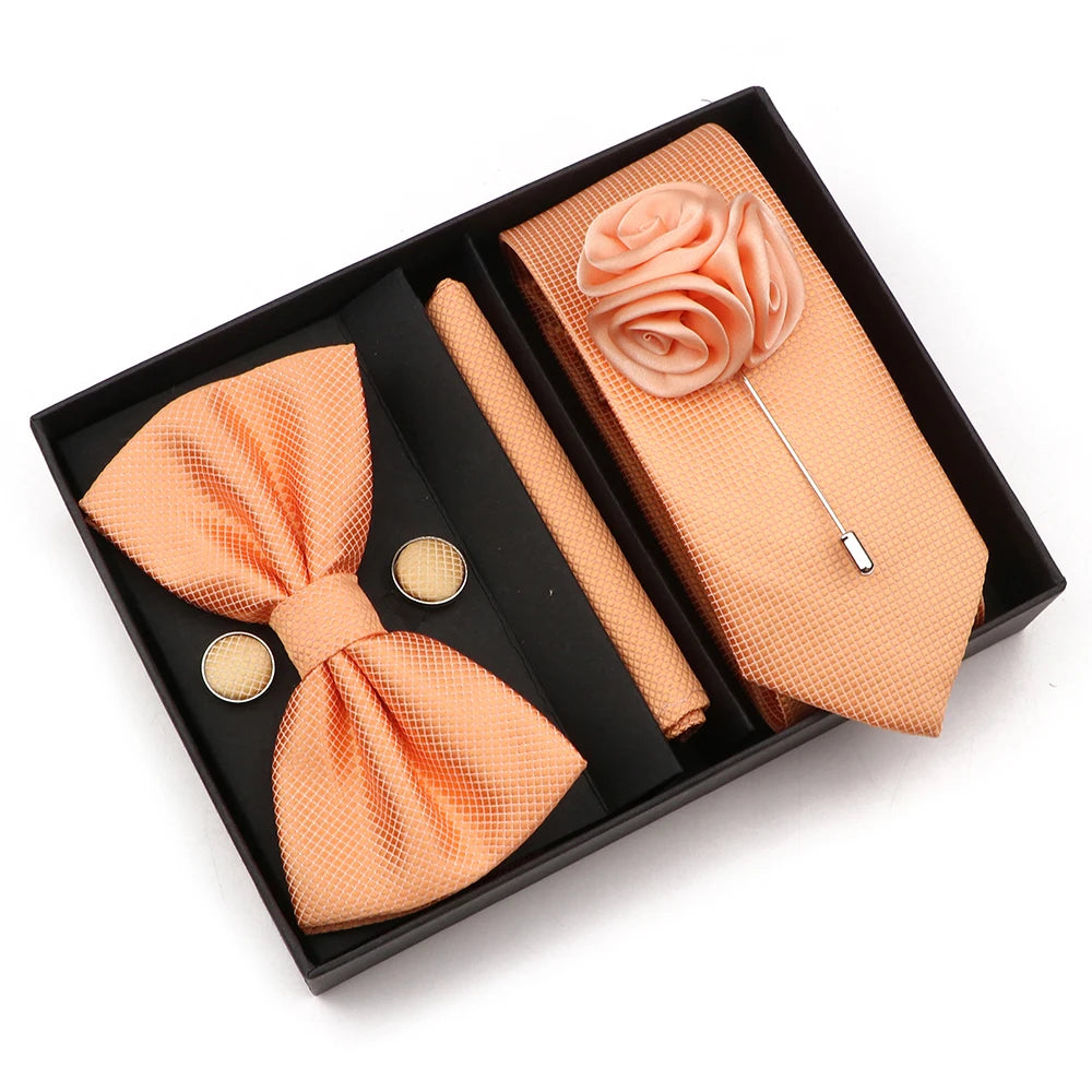 Bow TIe, Pin, Tie, and Matching Cufflink Combo