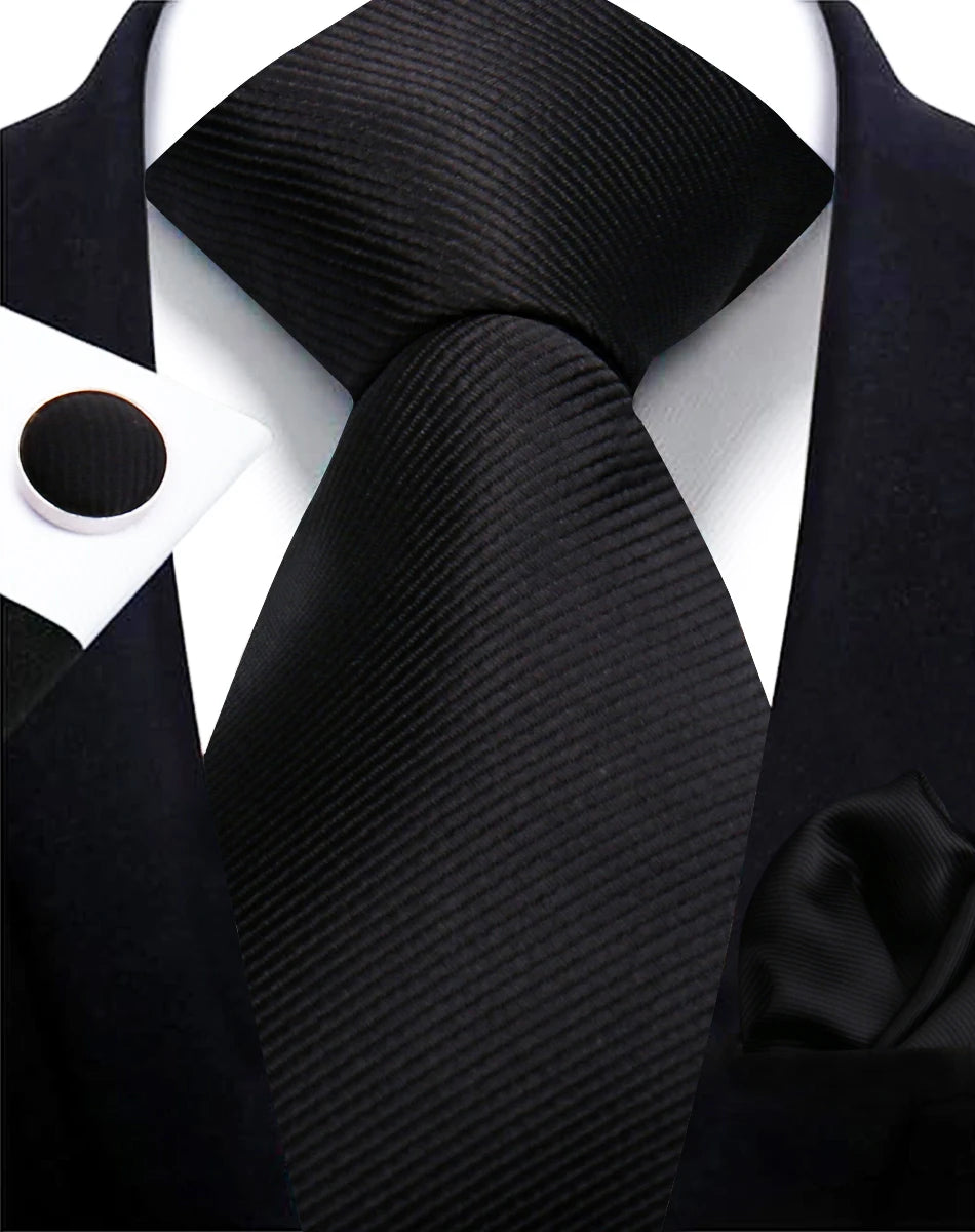 Tie, Clip, Pocket Square and Cufflink Combo