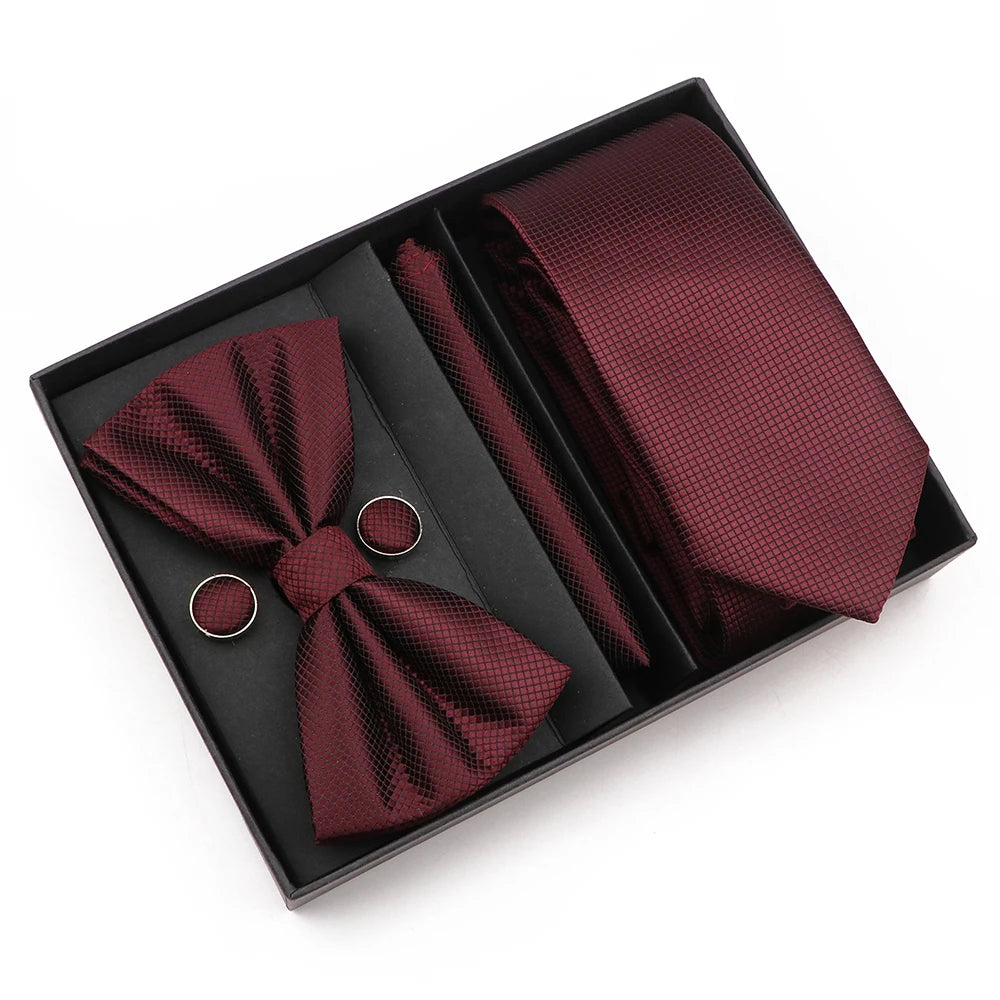 Bow TIe, Pin, Tie, and Matching Cufflink Combo