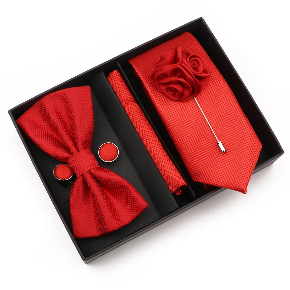 Bow TIe, Pin, Tie, and Matching Cufflink Combo