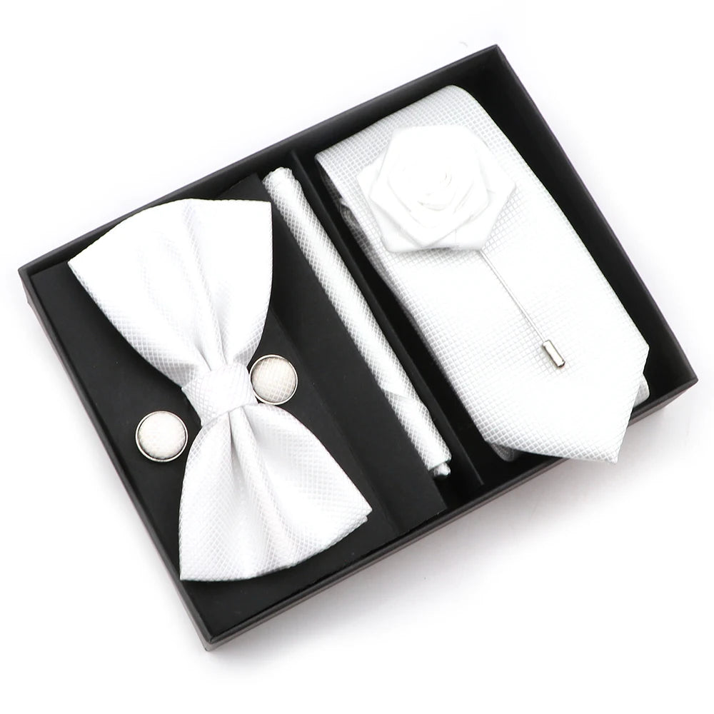 Bow TIe, Pin, Tie, and Matching Cufflink Combo
