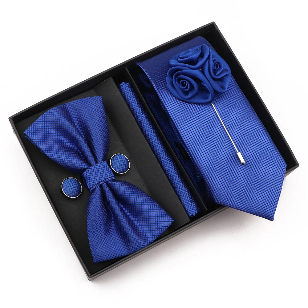 Bow TIe, Pin, Tie, and Matching Cufflink Combo