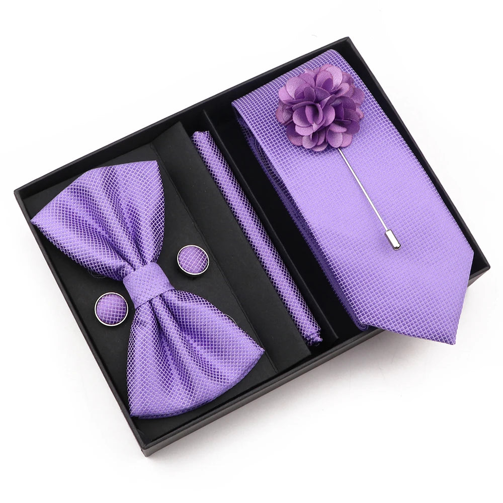 Bow TIe, Pin, Tie, and Matching Cufflink Combo