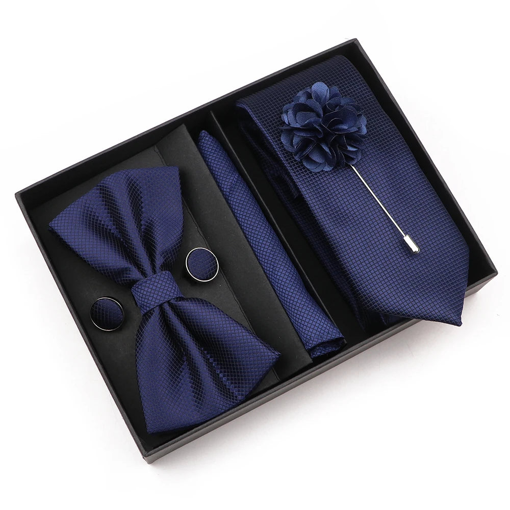 Bow TIe, Pin, Tie, and Matching Cufflink Combo