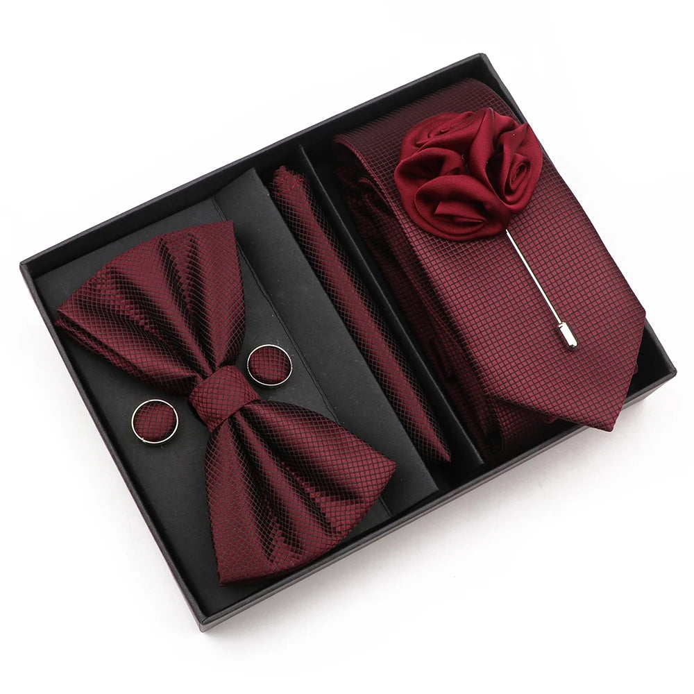 Bow TIe, Pin, Tie, and Matching Cufflink Combo