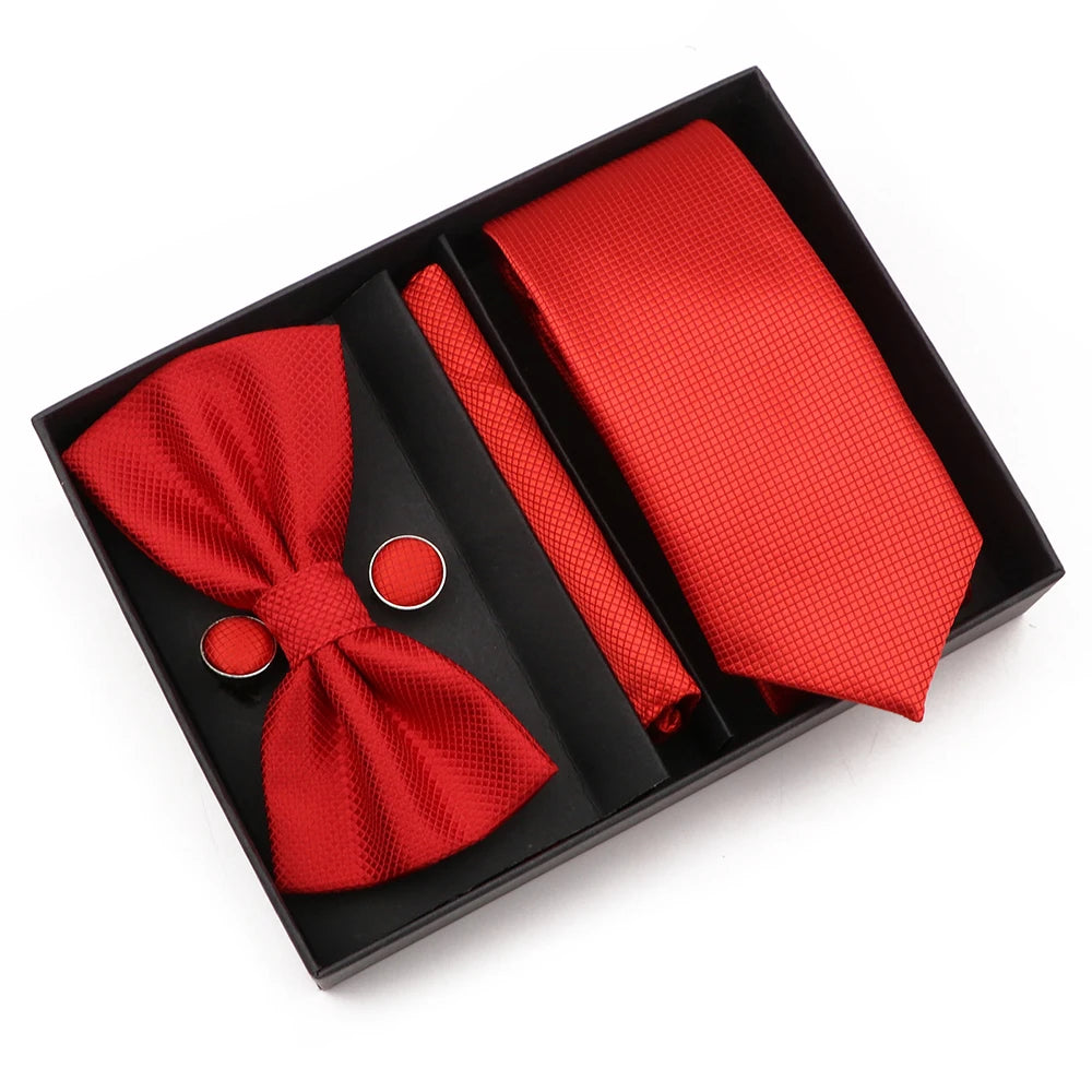 Bow TIe, Pin, Tie, and Matching Cufflink Combo