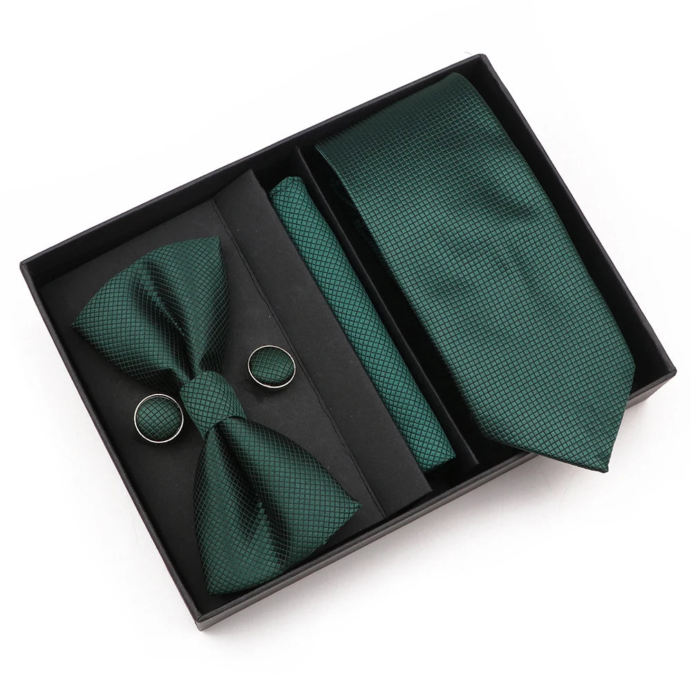 Bow TIe, Pin, Tie, and Matching Cufflink Combo