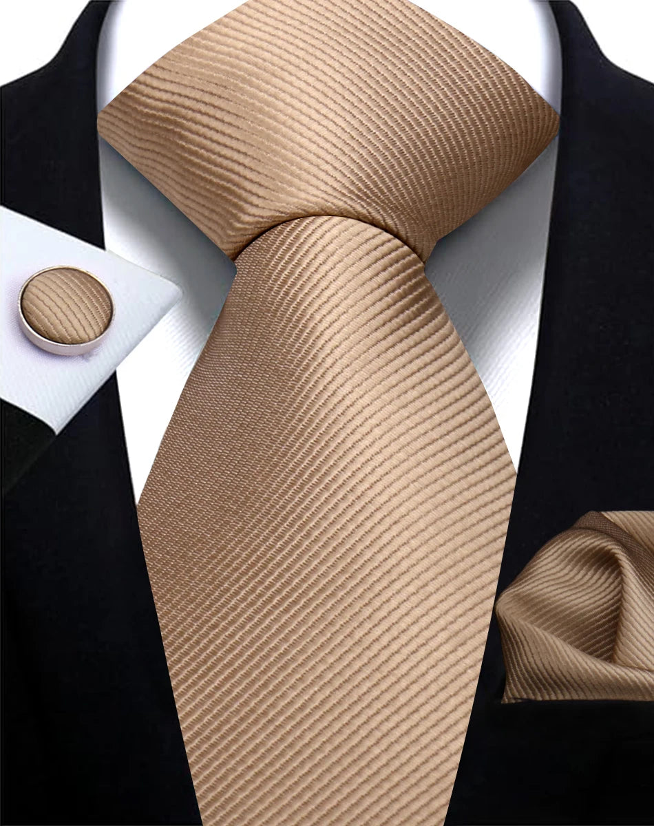 Tie, Clip, Pocket Square and Cufflink Combo