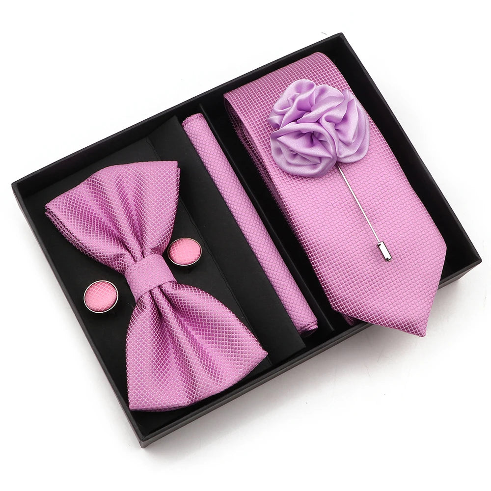 Bow TIe, Pin, Tie, and Matching Cufflink Combo