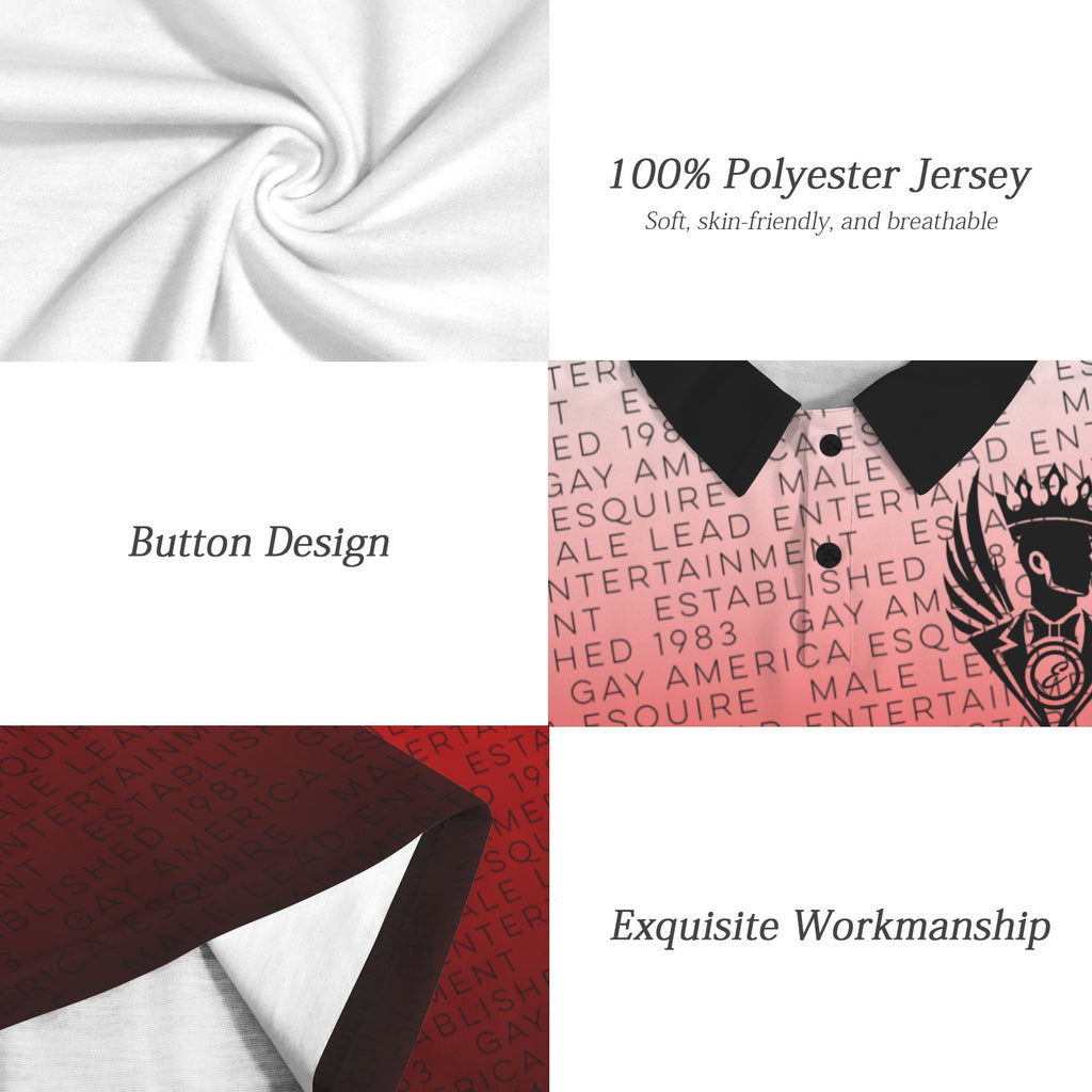 Read All Over Mens Polo (Fire)