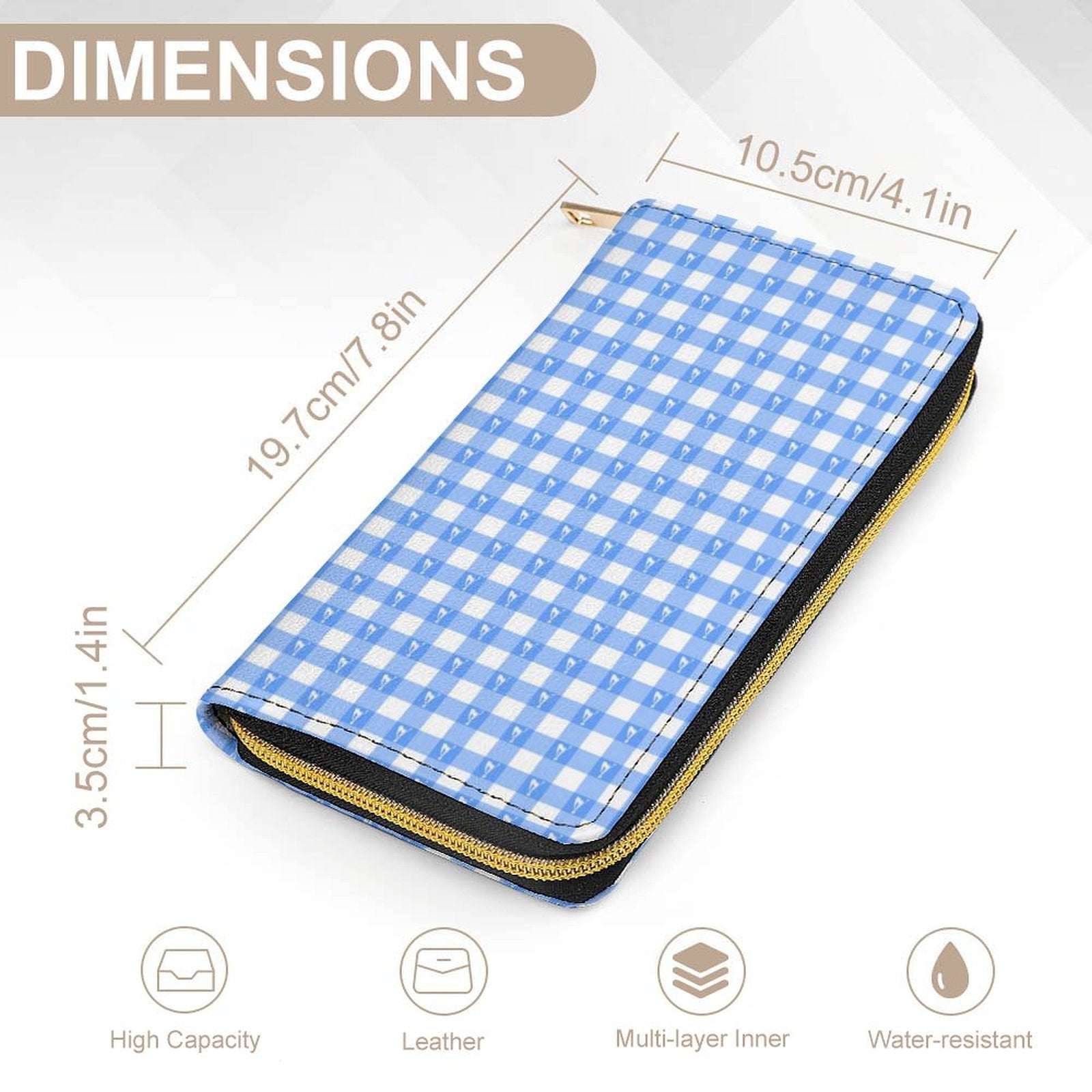 Blue Gingham Excellence Wallet