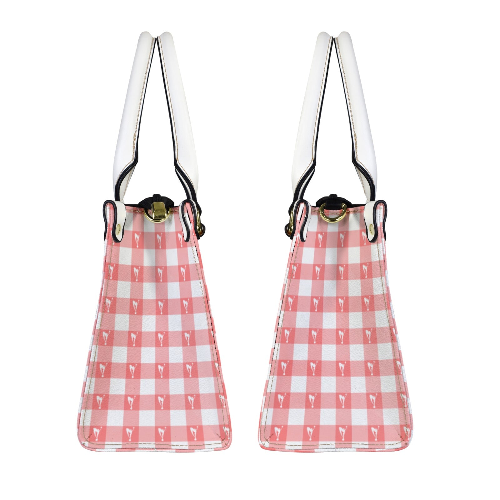 Red Excellence Gingham Leather Bag