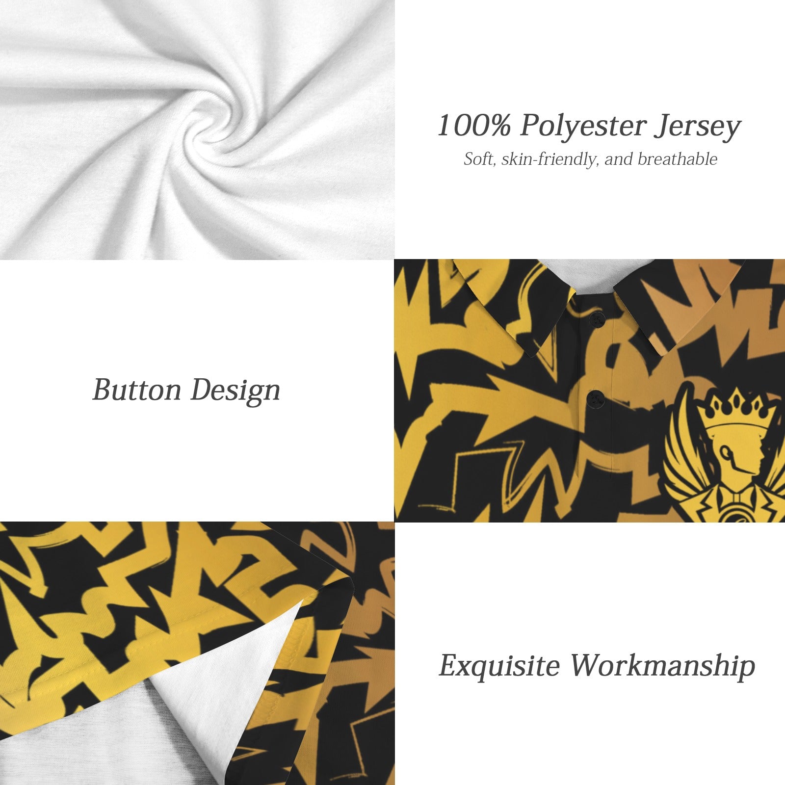 GAE Crazy in Gold Mens Polo