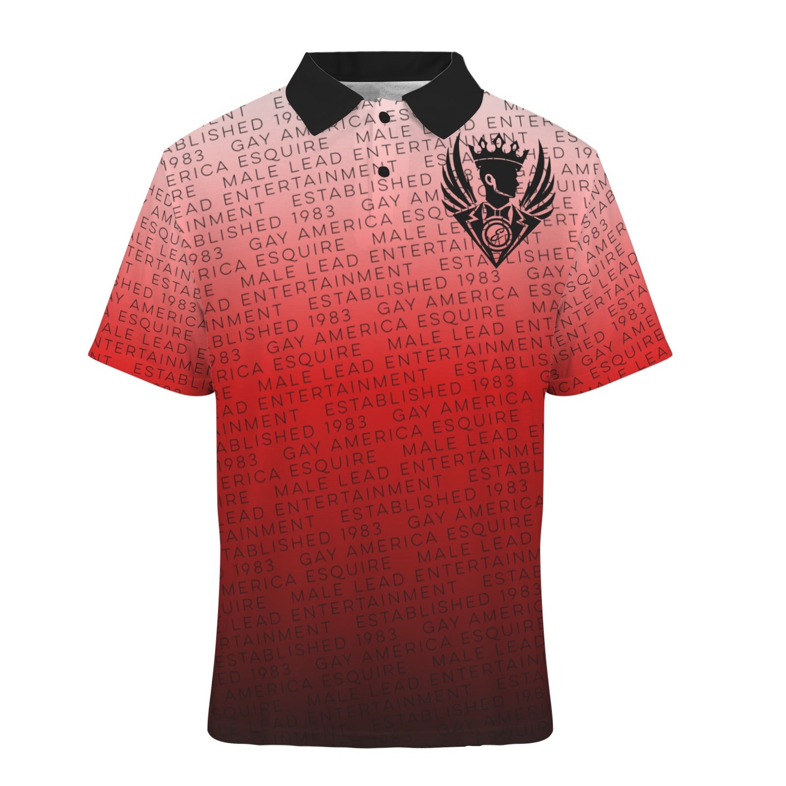 Read All Over Mens Polo (Fire)