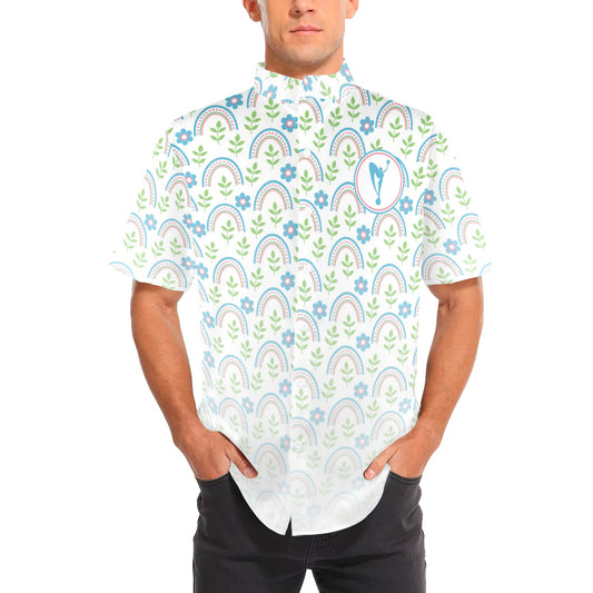 Spring Awakening Symbol Stand Up Collared Shirt