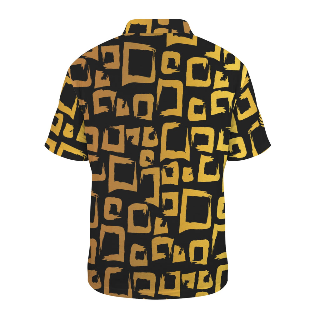 GAE Square Off in Gold Mens Polo